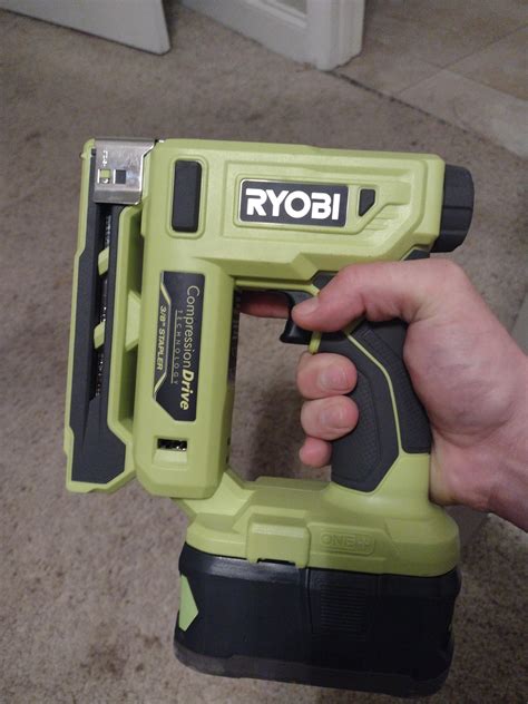 crown stapler ryobi|ryobi crown stapler 18v.